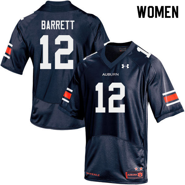 Women #12 Devan Barrett Auburn Tigers College Football Jerseys Sale-Navy